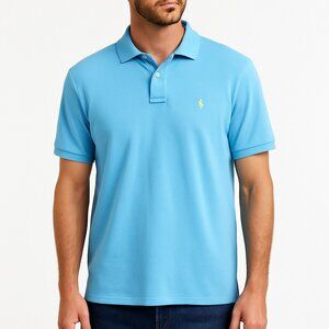 Polo Ralph Lauren Mens XL Blue Classic Fit Short Sleeve Cotton Polo Shirt Golf